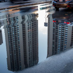 Reflections in a Puddle Snow